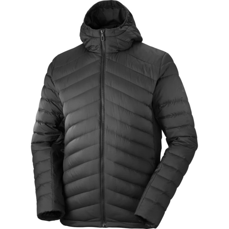 Pánské Zateplené Bundy Salomon Essential Xwarm Down Černé | CZ 58NPFCJ